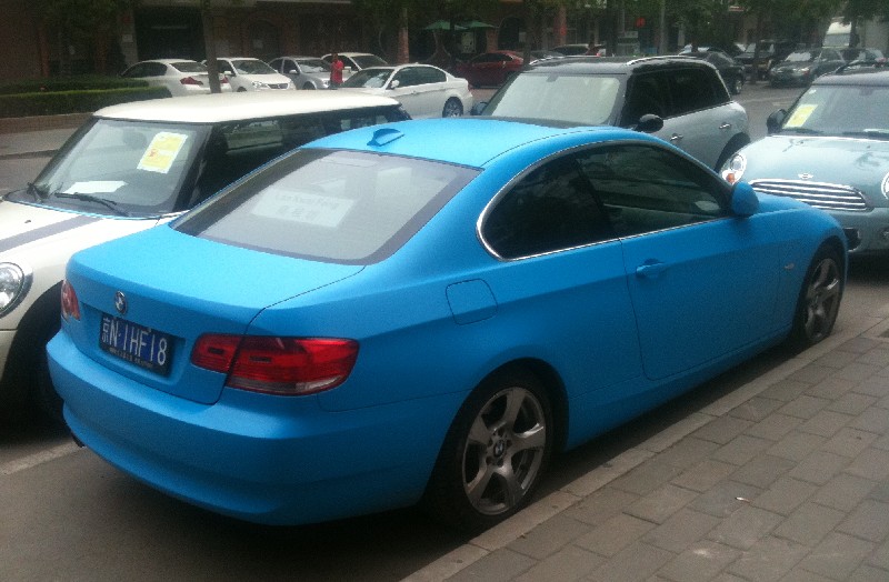 Baby Blue BMW 3 Series Coupe