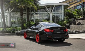 Black Sapphire F82 BMW M2 on Red HRE Wheels (2)